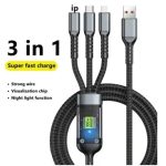 3 IN 1 FAST CHARGING CABLE 100W